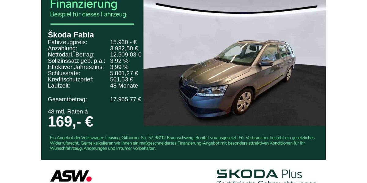 Skoda Fabia 99.500 km 15.930 &euro; Sinsheim 74889