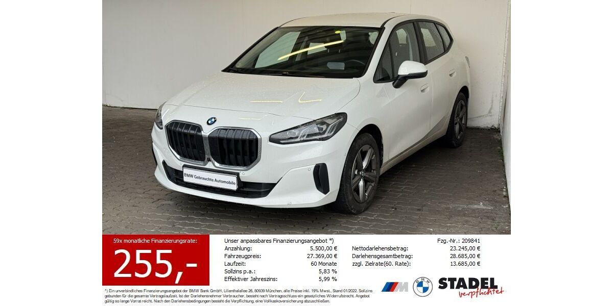 BMW 220 Active Tourer 53.270 km 24.444 &euro; Heilbronn 74074