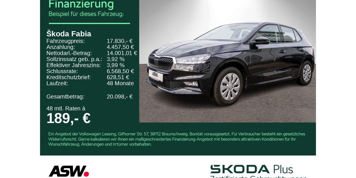 Skoda Fabia 9.999 km 16.860 &euro; Sinsheim 74889