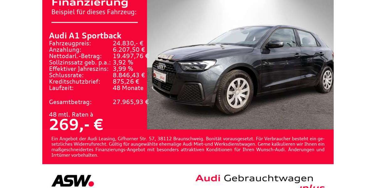 Audi A1 6.900 km 24.830 &euro; Heilbronn 74074
