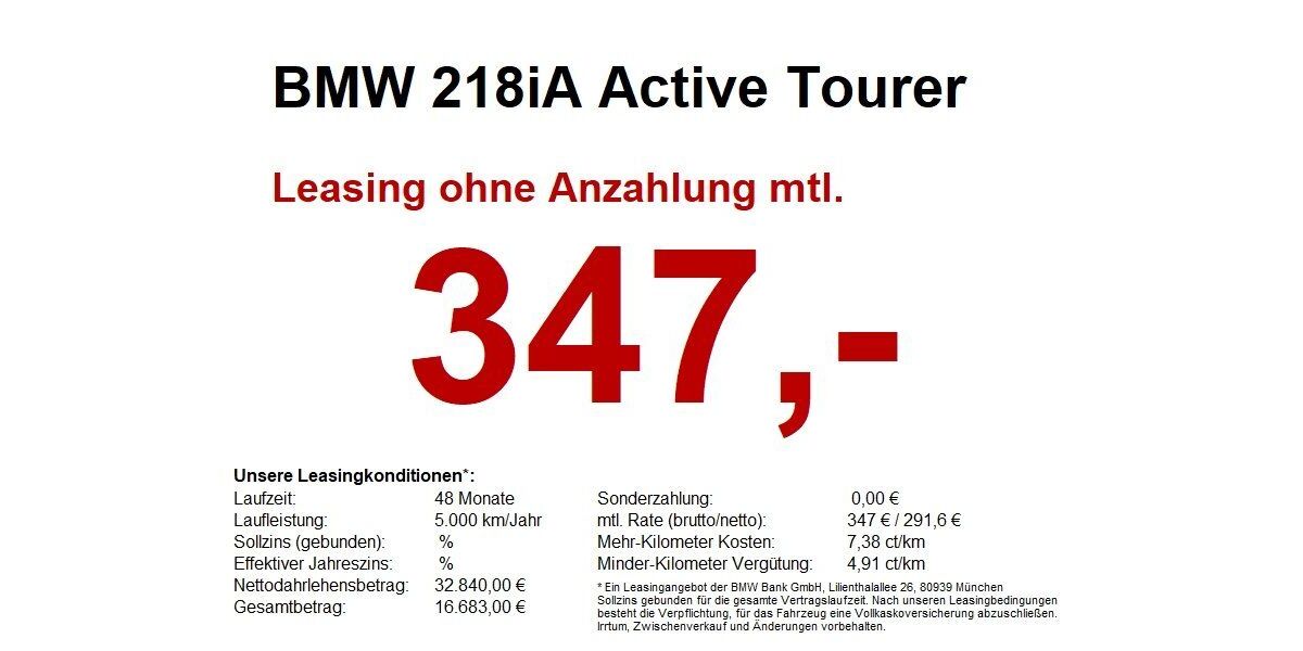 BMW 218 Active Tourer 8.914 km 31.680 &euro; Heilbronn 74076