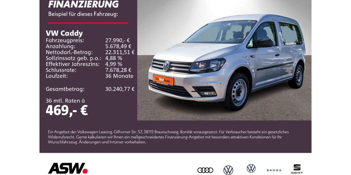 VW Caddy 24.999 km 26.990 &euro; Neckarsulm 74172