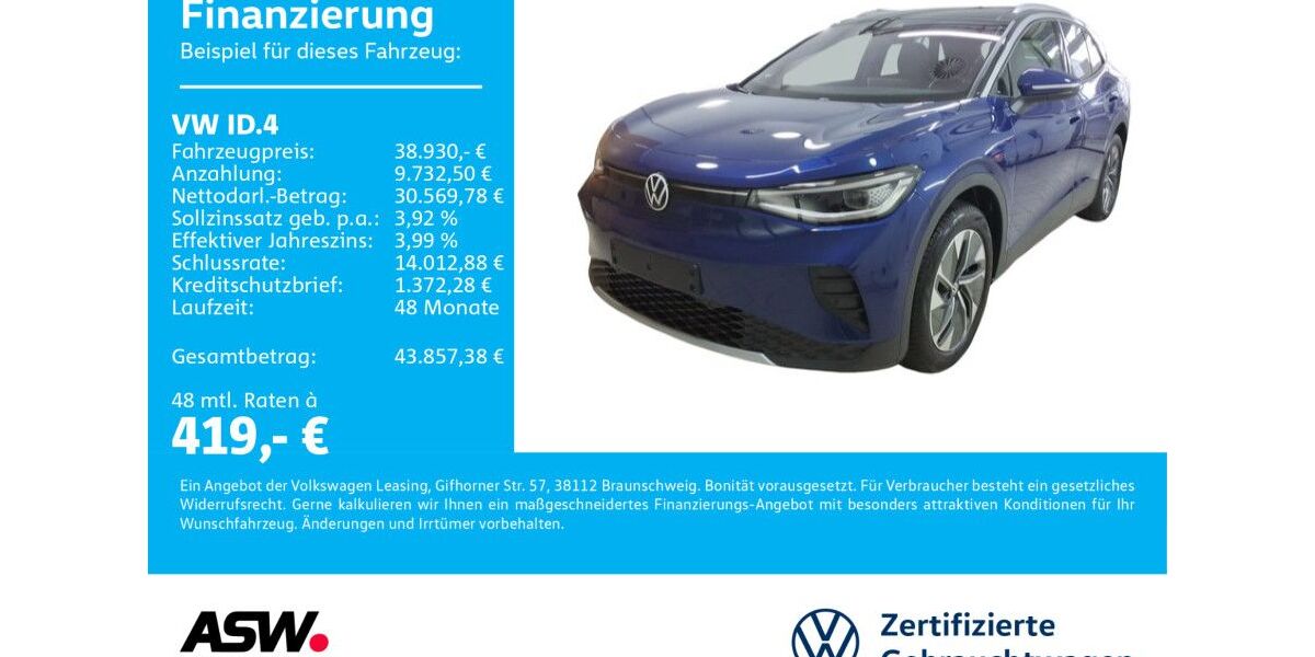 VW ID.4 9.990 km 38.930 &euro; Neckarsulm 74172