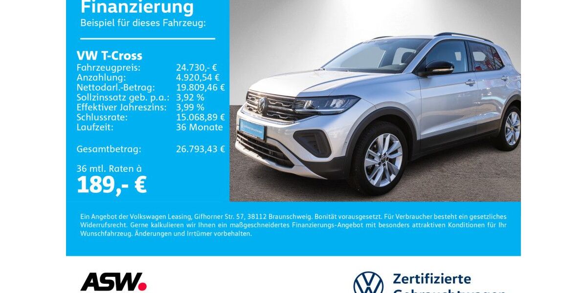 VW T-Cross 18.200 km 23.360 &euro; Neckarsulm 74172