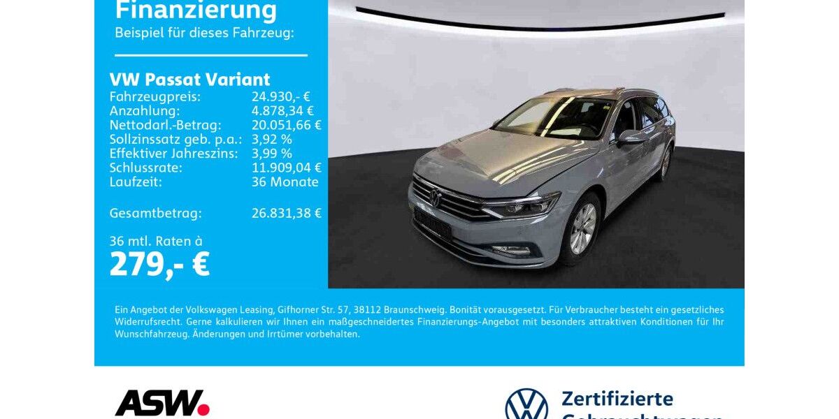 VW Passat Variant 87.000 km 24.930 &euro; Bad Rappenau 74906