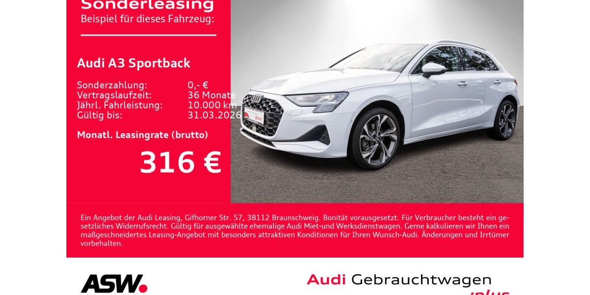 Audi A3 12.000 km 30.360 &euro; Heilbronn 74074