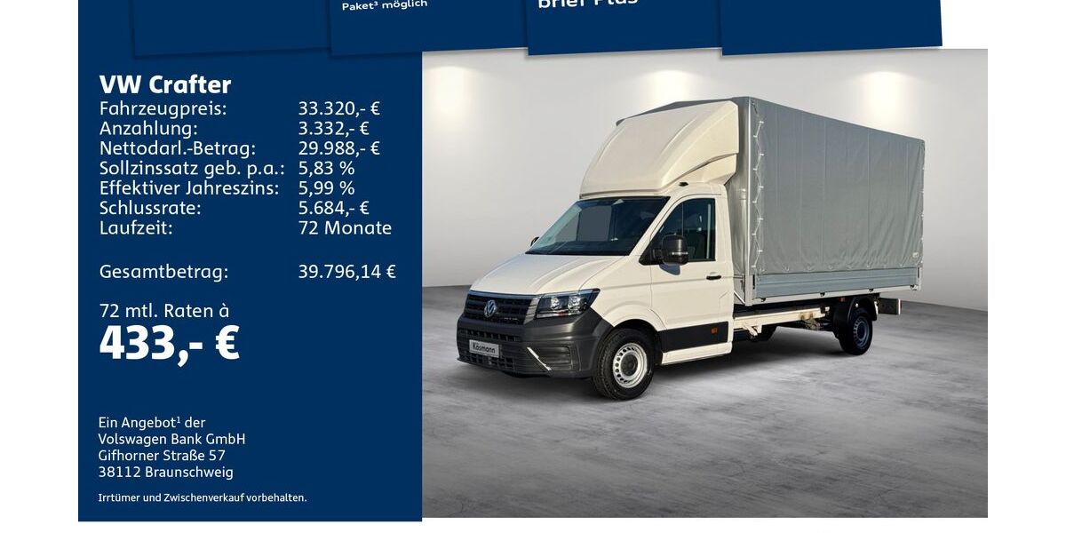 VW Crafter 23.440 km 33.320 &euro; Mosbach 74821
