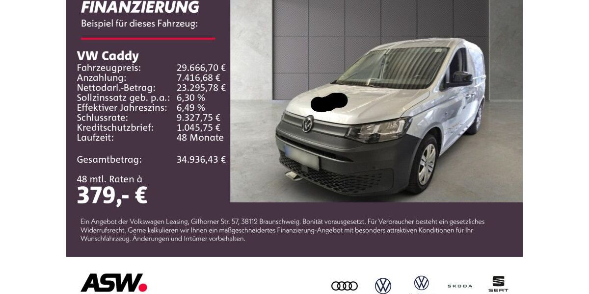 VW Caddy 28.300 km 29.667 &euro; Bad Rappenau 74906