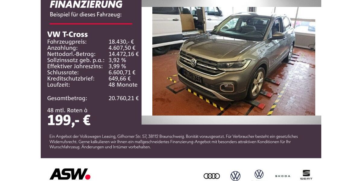 VW T-Cross 58.600 km 18.430 &euro; Weinsberg 74189
