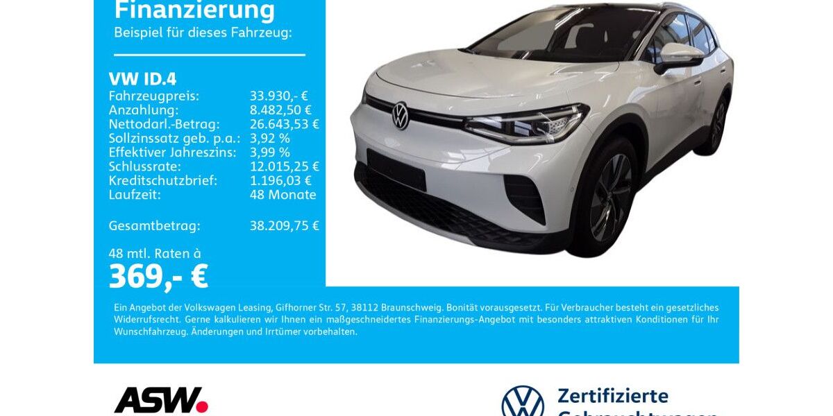 VW ID.4 10.900 km 33.930 &euro; Sinsheim 74889