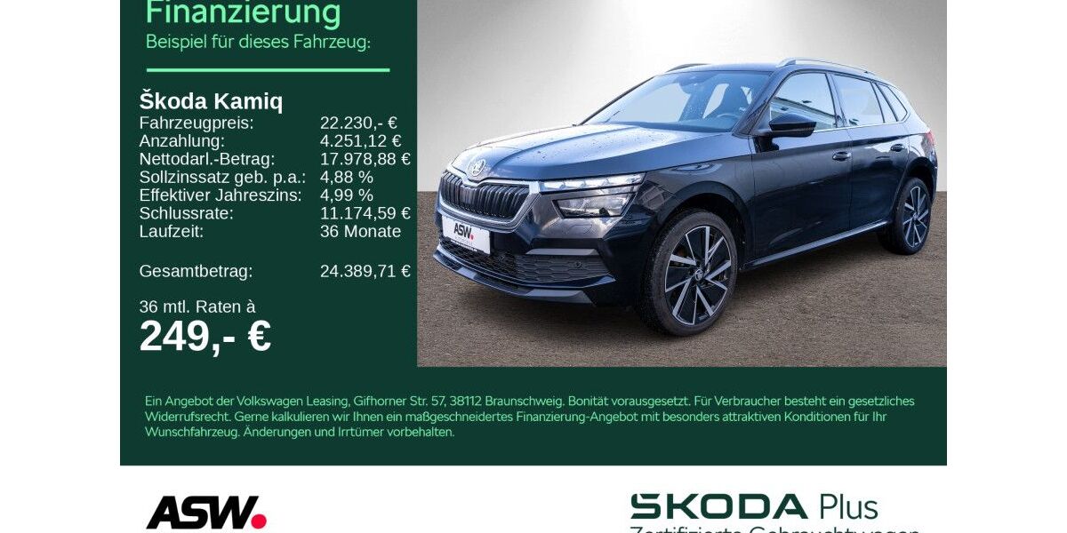 Skoda Kamiq 59.100 km 21.860 &euro; Sinsheim 74889