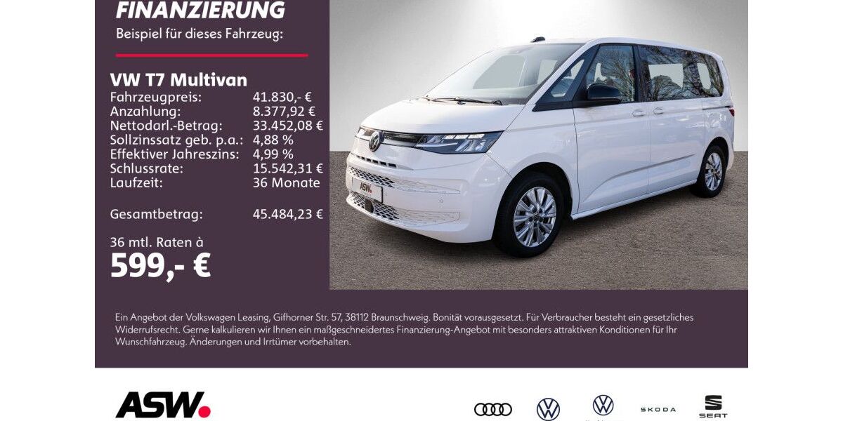 VW T7 Multivan 59.700 km 39.960 &euro; Neckarsulm 74172