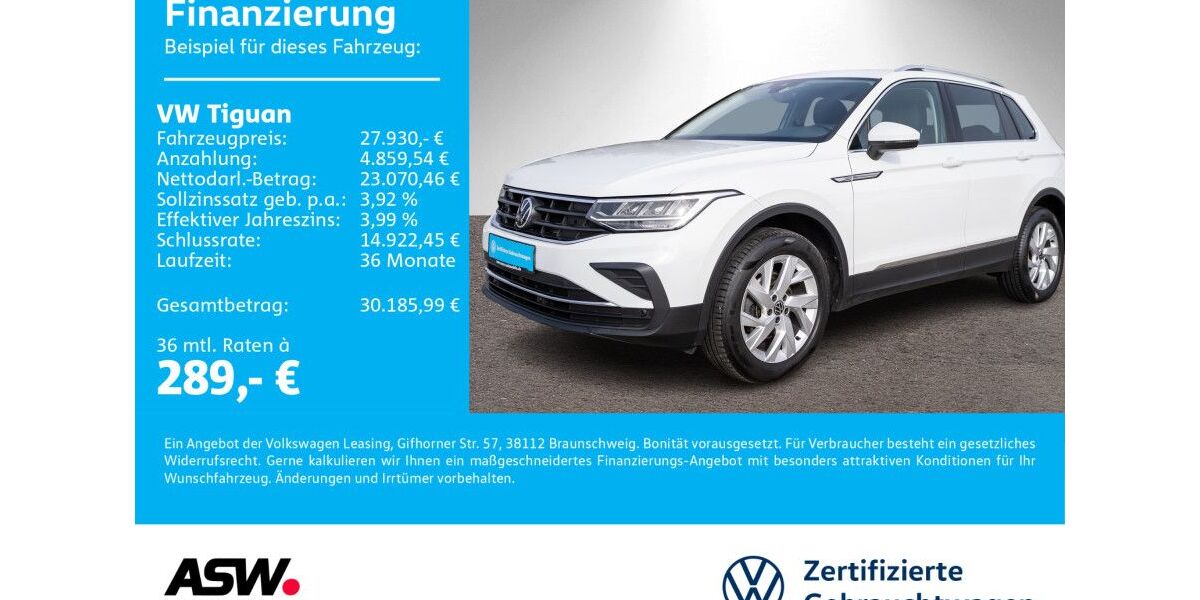 VW Tiguan 52.600 km 27.460 &euro; Bad Rappenau 74906