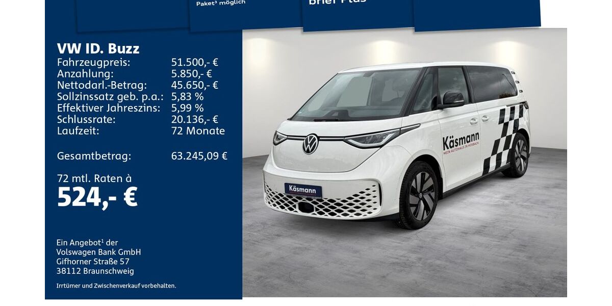 VW ID. Buzz 7.500 km 49.940 &euro; Mosbach 74821