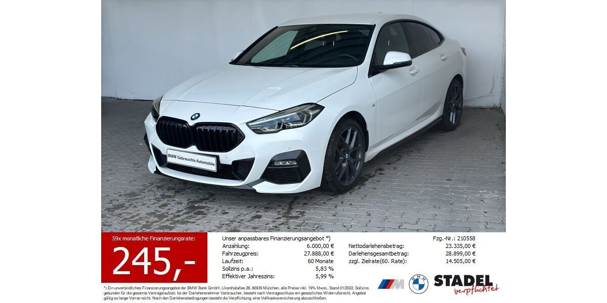 BMW 218 Gran Coupé 26.256 km 26.349 &euro; Heilbronn 74074