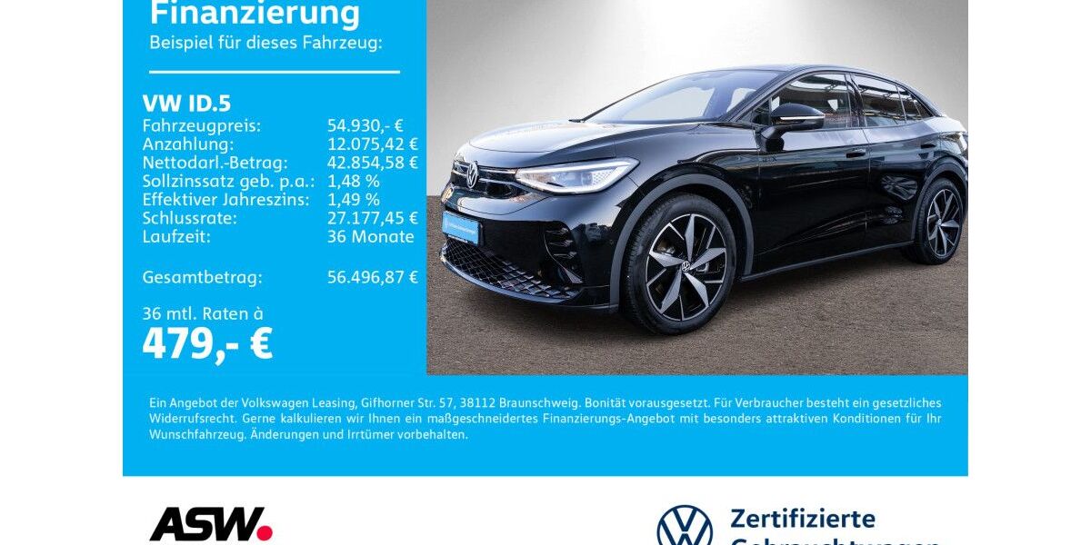 VW ID.5 14.900 km 54.930 &euro; Neckarsulm 74172