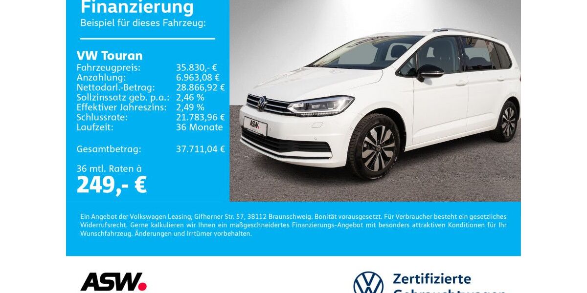 VW Touran 25.300 km 35.830 &euro; Sinsheim 74889