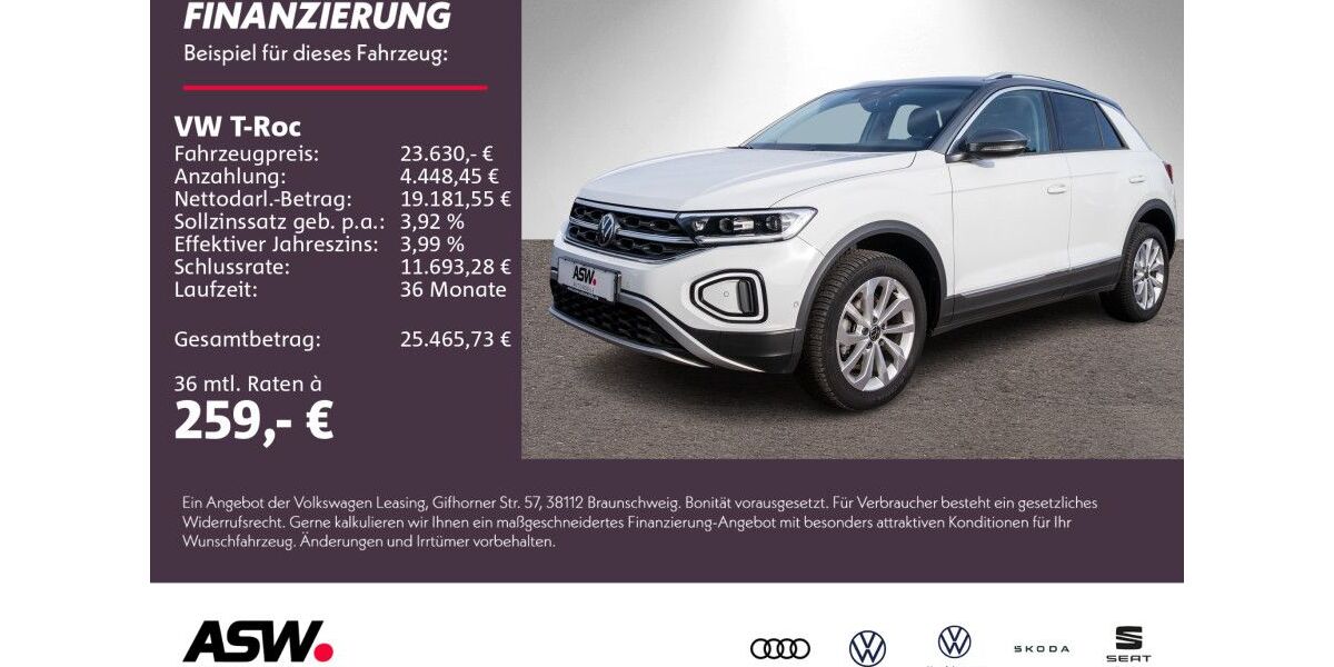 VW T-Roc 57.600 km 22.660 &euro; Weinsberg 74189