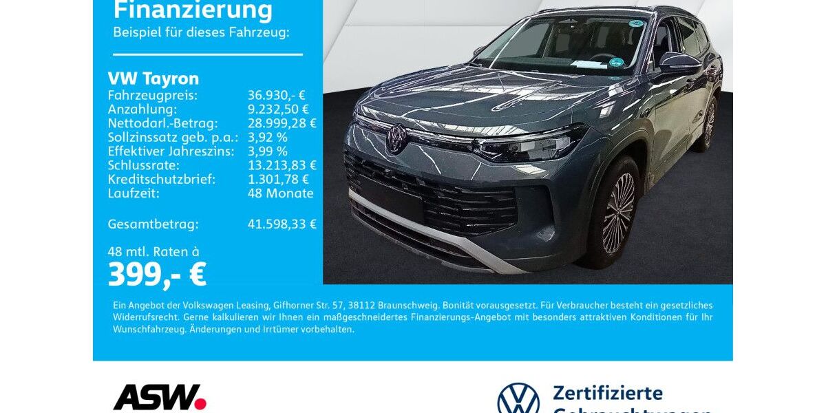 VW Tayron 19.990 km 36.930 &euro; Neckarsulm 74172