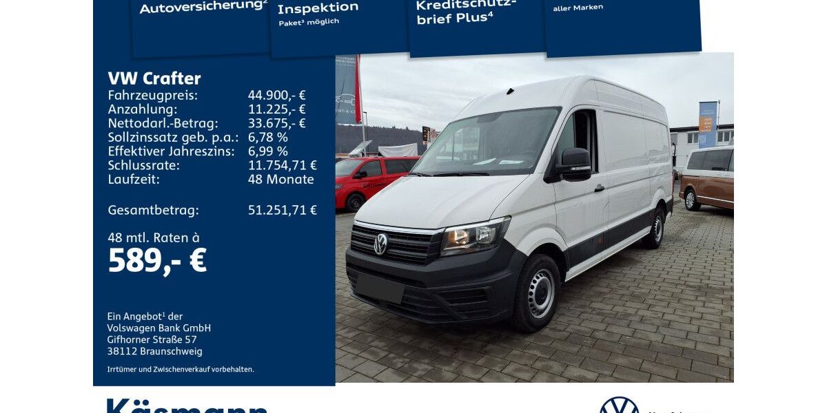 VW Crafter 38.114 km 44.900 &euro; Mosbach 74821