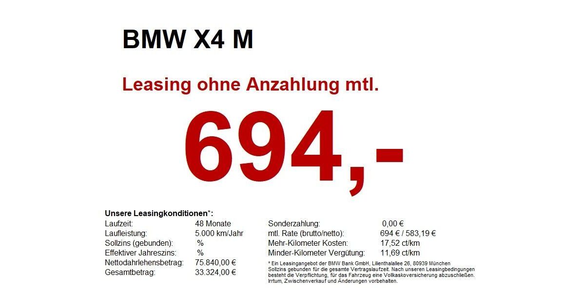 BMW X4 M 9.485 km 75.840 &euro; Heilbronn 74076