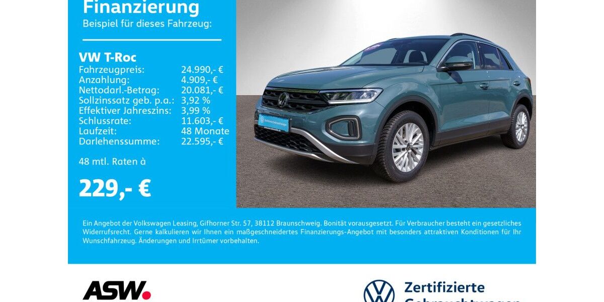 VW T-Roc 24.900 km 24.990 &euro; Neckarsulm 74172