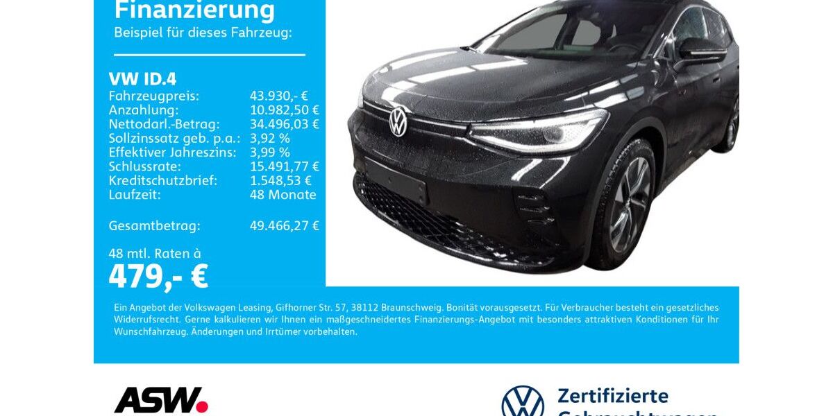 VW ID.4 8.900 km 43.930 &euro; Neckarsulm 74172