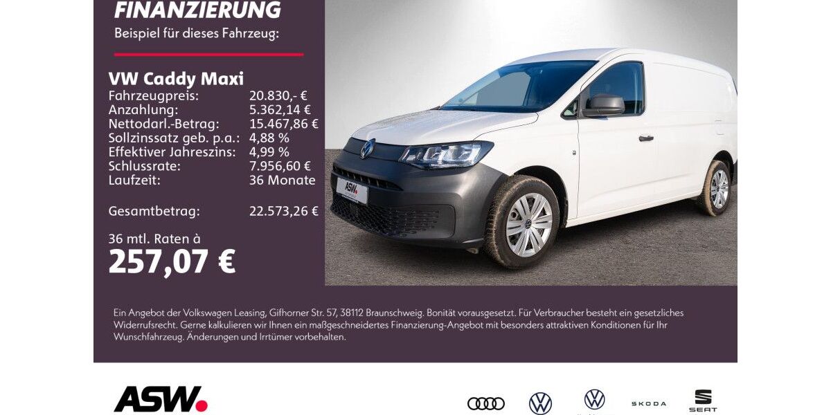 VW Caddy Maxi 39.000 km 19.960 &euro; Neckarsulm 74172